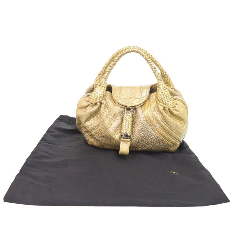 Fendi Spy Bag Leather Gold Handbag 1239 — view 3