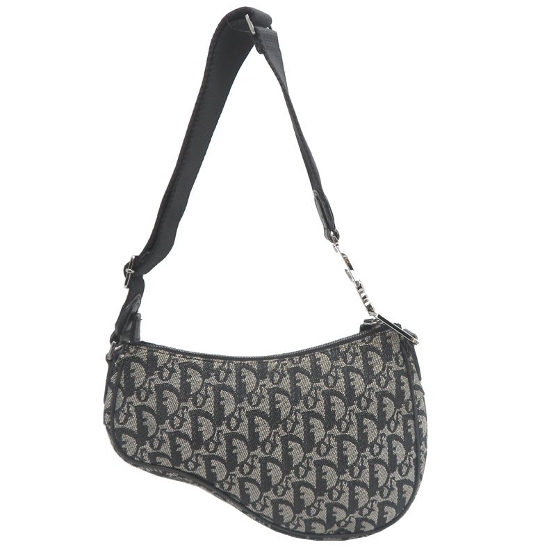 Christian Dior Shoulder Saddle Navy Bag — view 3