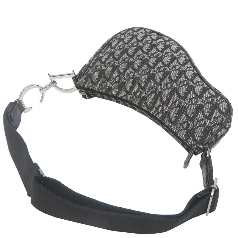 Christian Dior Shoulder Saddle Navy Bag — view 5