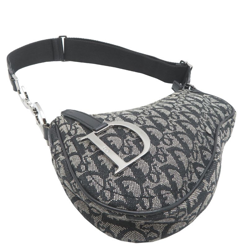 Christian Dior Shoulder Saddle Navy Bag — view 4