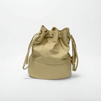 Chanel Bag Shoulder Lambskin Beige Gold Pouch Drawstring