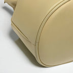 Chanel Bag Shoulder Lambskin Beige Gold Pouch Drawstring