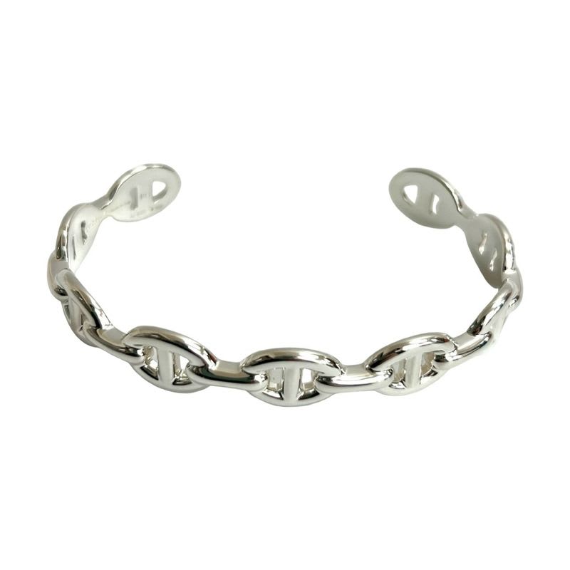 Hermes Enchene Bangle Silver 925 Bracelet Accessory 32192 — view 6