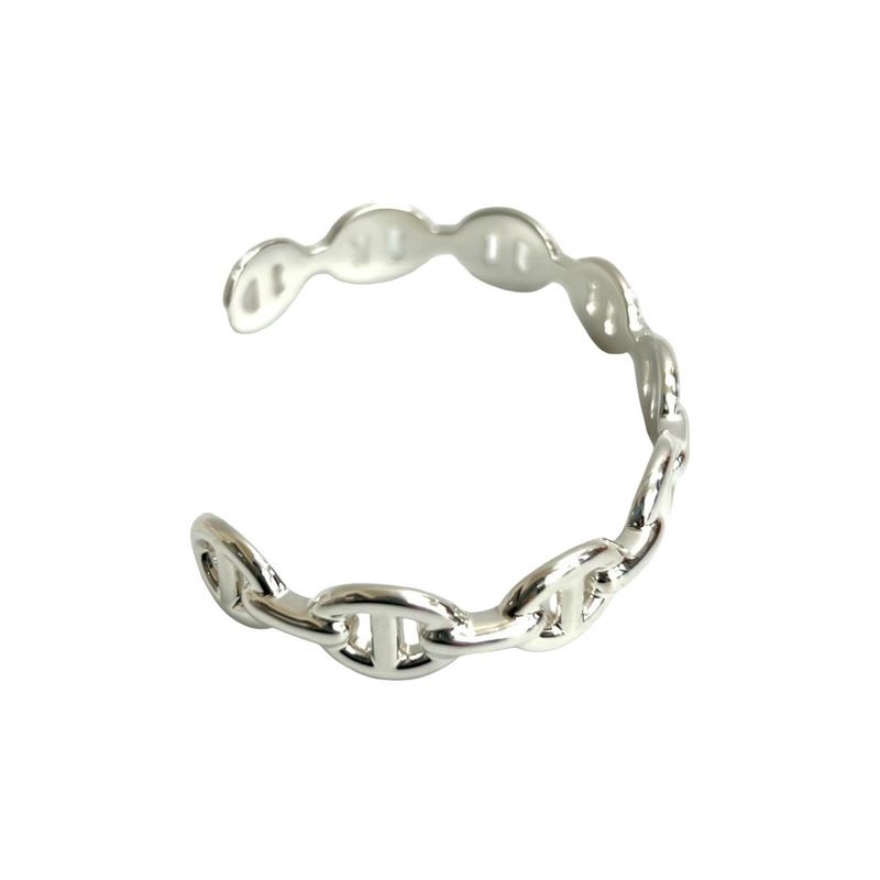 Hermes Enchene Bangle Silver 925 Bracelet Accessory 32192 — view 4