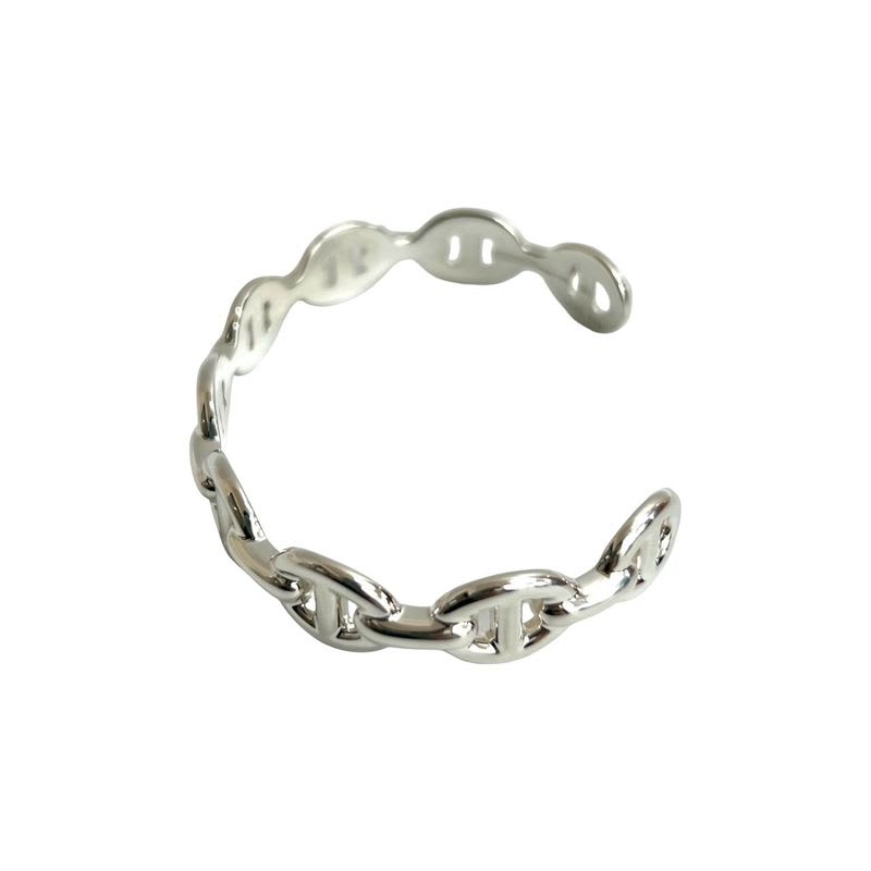 Hermes Enchene Bangle Silver 925 Bracelet Accessory 32192 — view 5