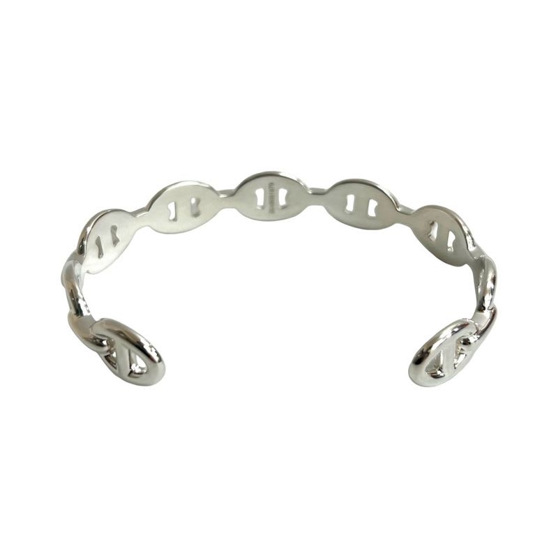 Hermes Enchene Bangle Silver 925 Bracelet Accessory 32192 — view 7