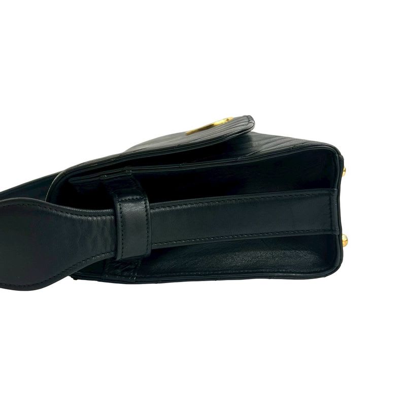 Chanel Vintage V Stitch Lambskin Semi — view 6