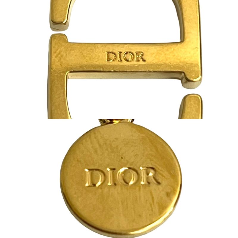 Christian Dior CD Logo Motif GP Chain Necklace Pendant Accessory — view 3
