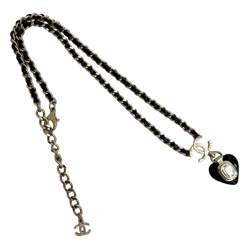 Chanel Heart Motif GP Leather Chain — view 5