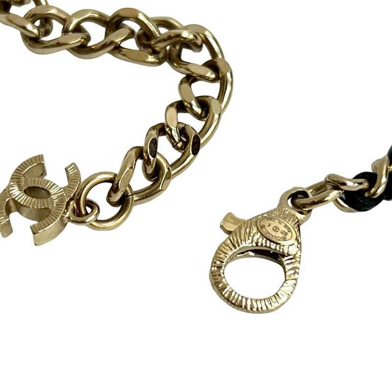 Chanel Heart Motif GP Leather Chain — view 4