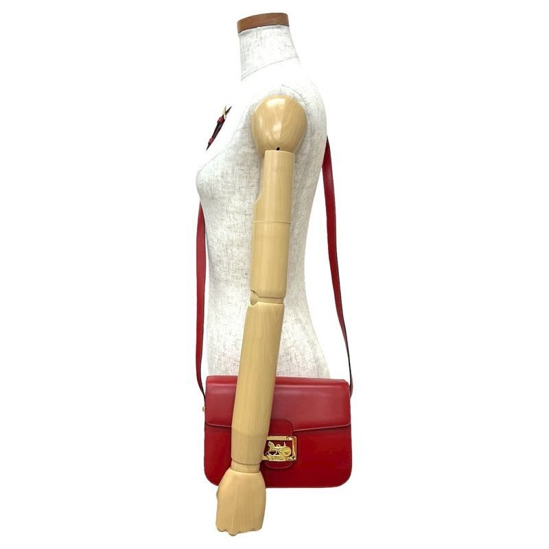 Celine Vintage Carriage Hardware Calf Leather Shoulder Bag — view 3