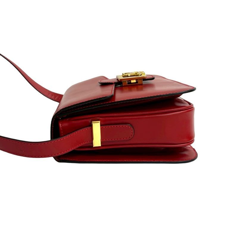 Celine Vintage Carriage Hardware Calf Leather Shoulder Bag — view 6