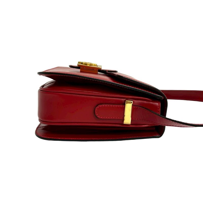 Celine Vintage Carriage Hardware Calf Leather Shoulder Bag — view 7