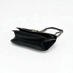 Chanel Bag Shoulder Caviar Leather Black Silver Quilted Half