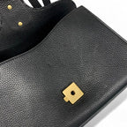 Gucci Bag Shoulder Black Gold GG Marmont Mini Top Handle 2-Way Handbag