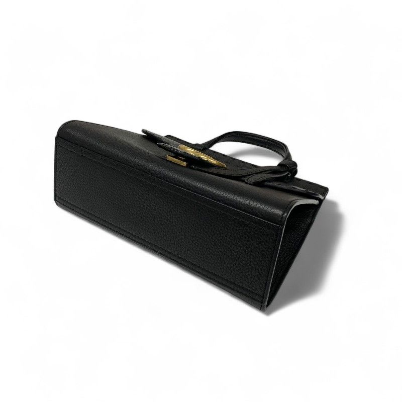 Gucci Bag Shoulder Black Gold GG Marmont Mini Top Handle 2-Way Handbag