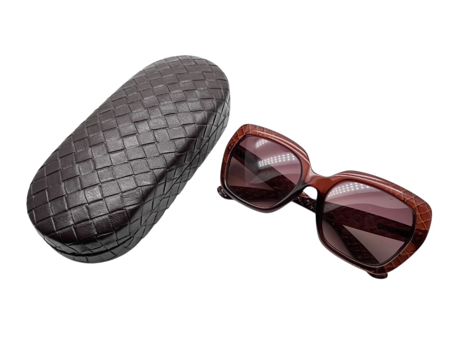 Bottega Veneta Sunglasses Eyewear B S Intrecciato Brown