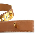 Hermes Collier de Chien Medor Belt Courchevel Epson Gold 65 — view 6