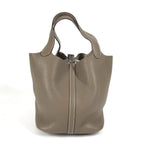 Hermes Handbag Picotin Lock Mm 22 Taurillon Clemence Etoupe Gray — view 3