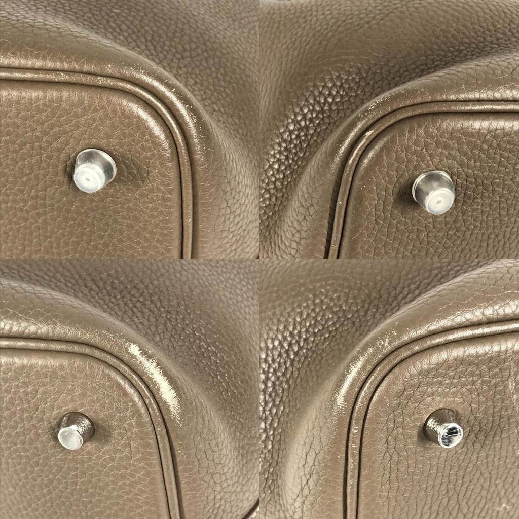Hermes Handbag Picotin Lock Mm 22 Taurillon Clemence Etoupe Gray — view 7