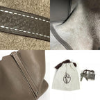 Hermes Handbag Picotin Lock Mm 22 Taurillon Clemence Etoupe Gray — view 9