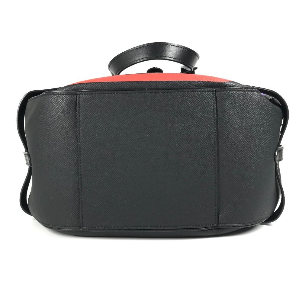 Louis Vuitton Shoulder Bag Soft Hat Trunk Taiga Leather Ardoise Black — view 5