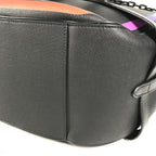 Louis Vuitton Shoulder Bag Soft Hat Trunk Taiga Leather Ardoise Black — view 6