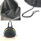 Louis Vuitton Shoulder Bag Soft Hat Trunk Taiga Leather Ardoise Black — view 9