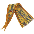 Hermes Pleated Carre Les Tambours Tambour Drum Silk Orange Scarf — view 2