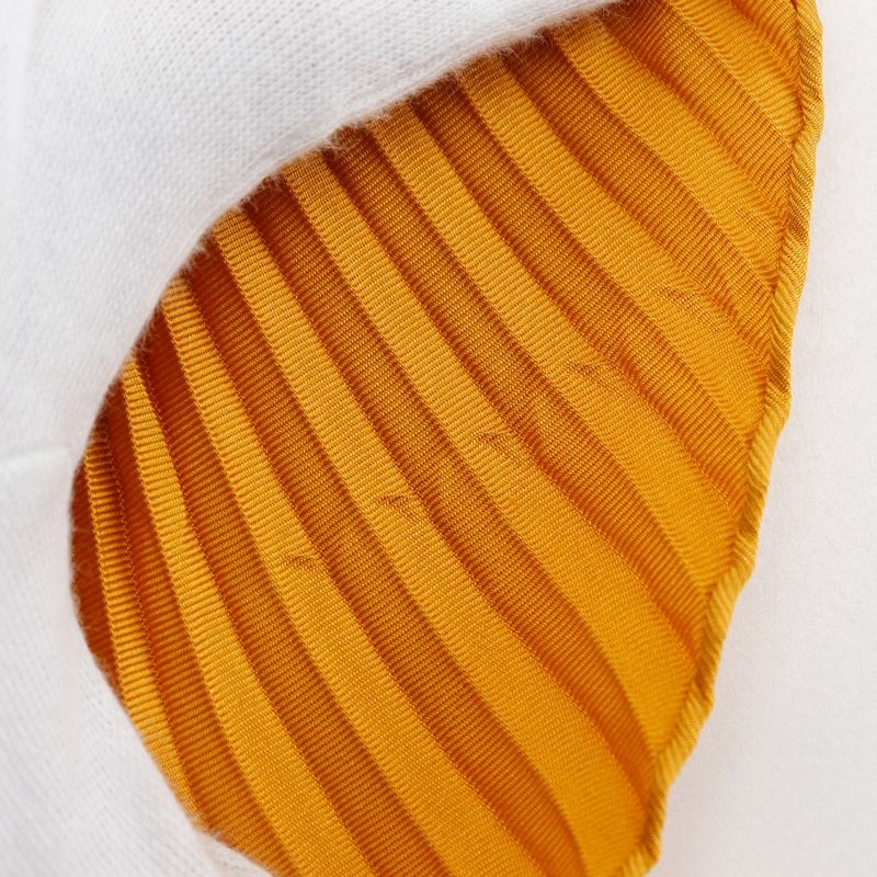 Hermes Pleated Carre Les Tambours Tambour Drum Silk Orange Scarf — view 6