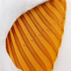 Hermes Pleated Carre Les Tambours Tambour Drum Silk Orange Scarf — view 6