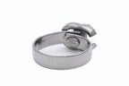 Chanel CC Logo Ring Rhinestone Metal Silver Black — view 5