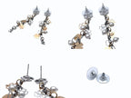 Chanel Drop Earrings 06 CC Logo Clover Heart Faux Pearl — view 6