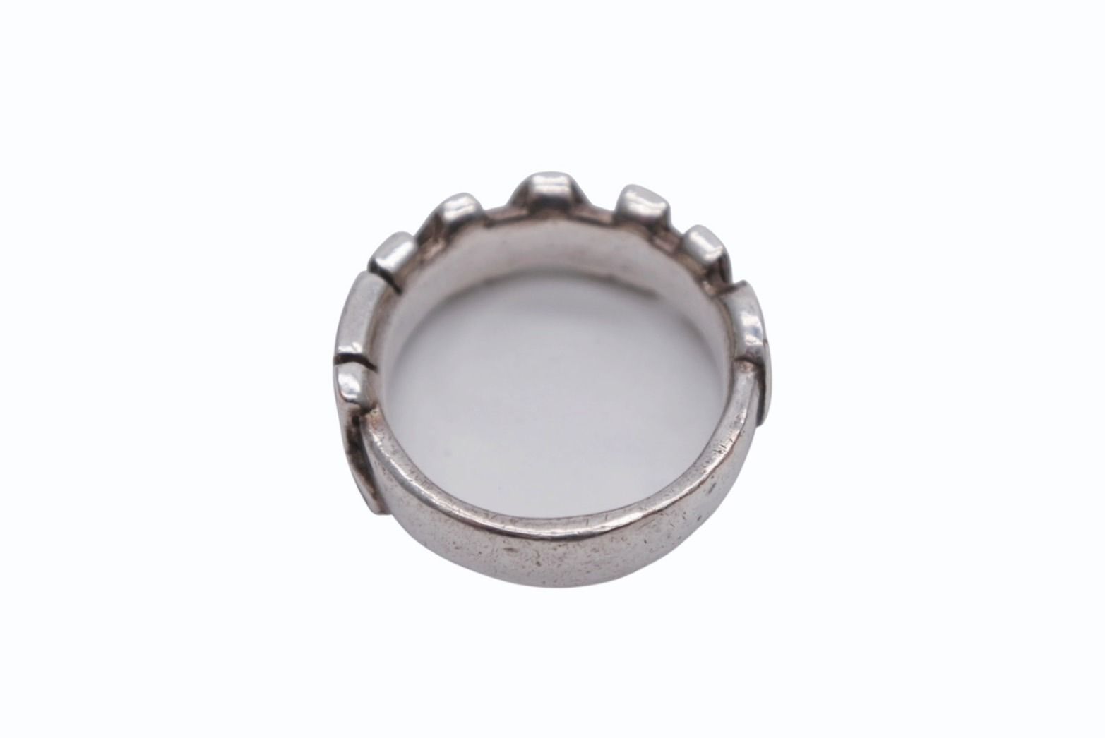 Chanel Round Logo Ring 00 Silver Ivory — view 6