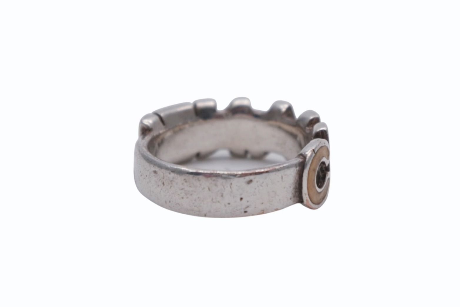 Chanel Round Logo Ring 00 Silver Ivory — view 5