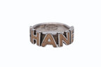 Chanel Round Logo Ring 00 Silver Ivory — view 3