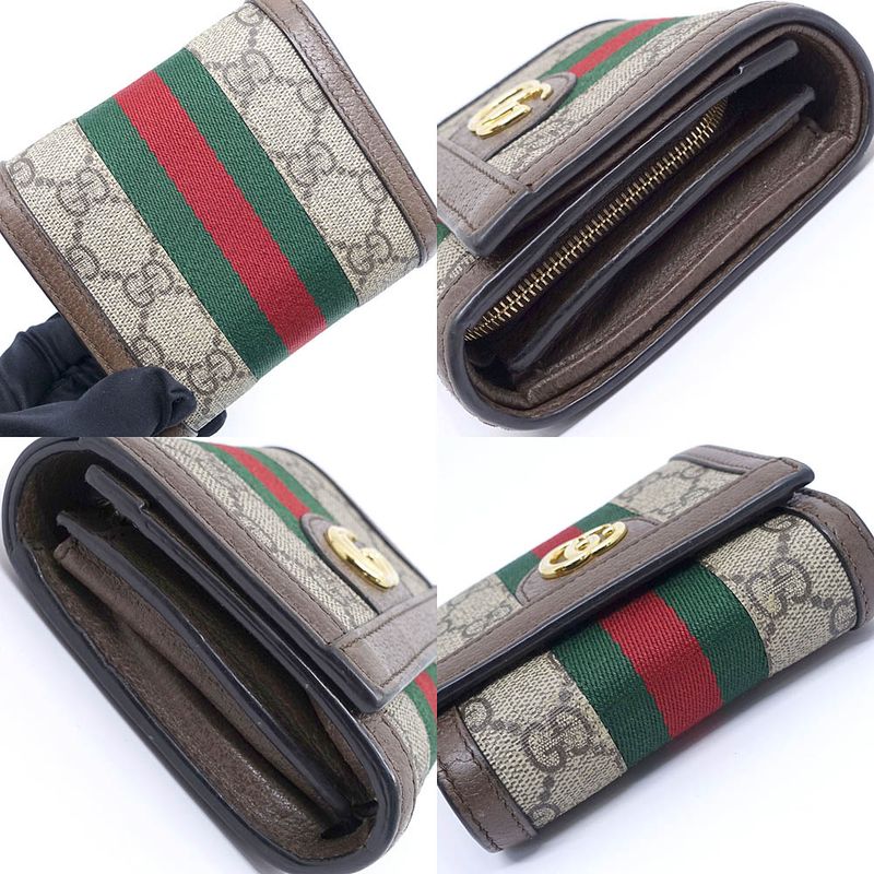 Gucci Offdia GG Supreme Jelly Line Wallet Bifold Beige — view 3