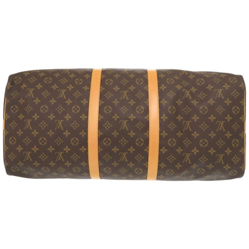 Louis Vuitton Keepall Bandouliere 60 Monogram Brown Boston Bag 0950