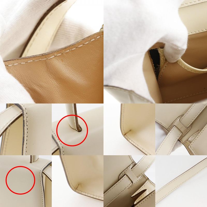 Celine 2-Way Shoulder Vintage Calf White Handbag — view 8