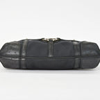 Gucci Interlocking G Handbag Canvas Leather Black Silver — view 7