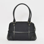 Gucci Interlocking G Handbag Canvas Leather Black Silver — view 3