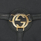 Gucci Interlocking G Handbag Canvas Leather Black Silver — view 5