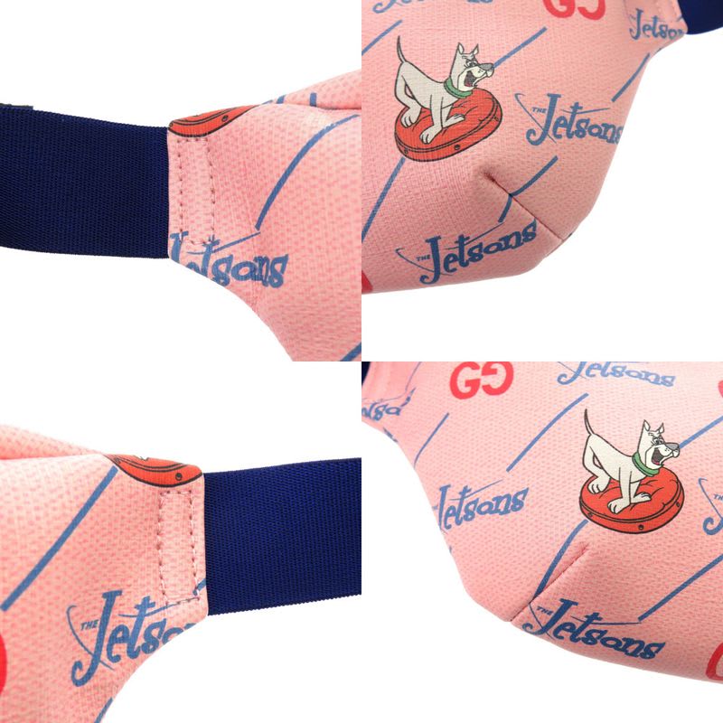 Gucci Children the Jetsons Waist Bag Leather Pink Blue Body 1999 — view 8