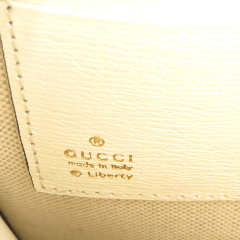 Gucci Liberty Collaboration Floral Pattern Leather White Light Blue — view 8