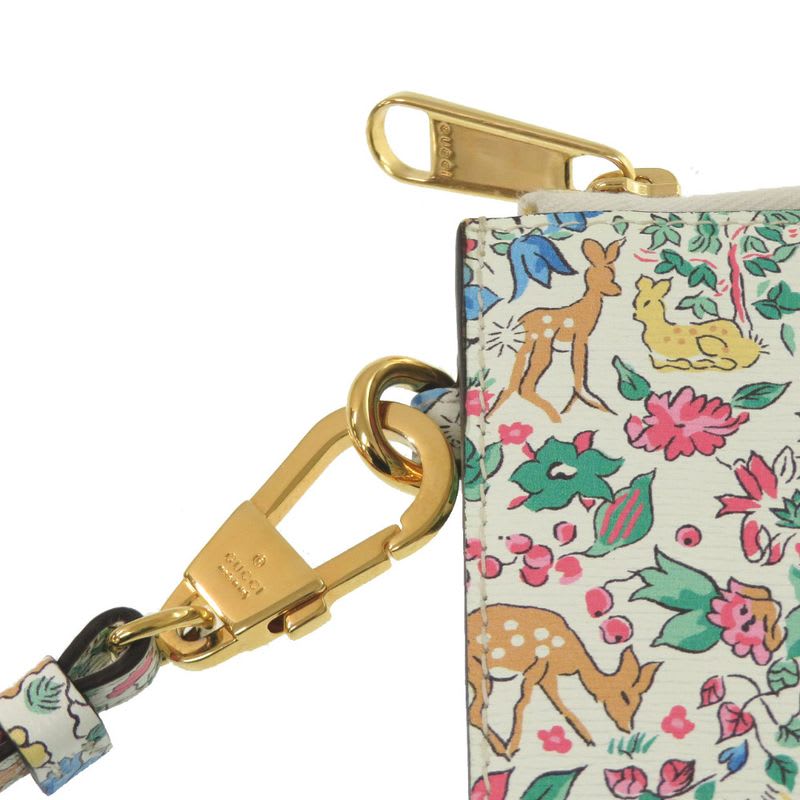 Gucci Liberty Collaboration Floral Pattern Leather White Light Blue — view 7