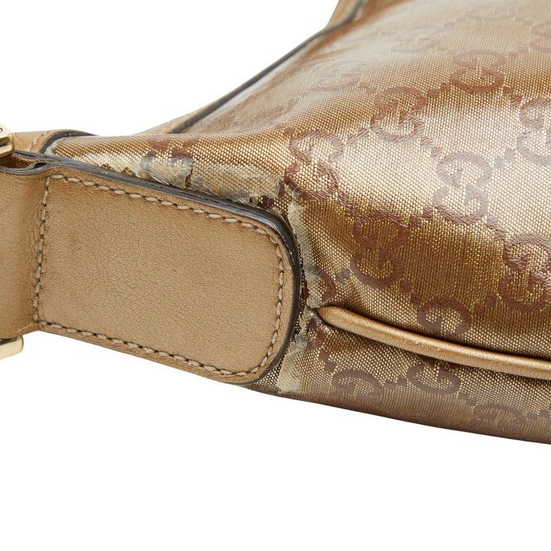 Gucci GG Crystal Sherry Line Crossbody Bag Gold Brown Gray — view 8