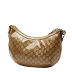 Gucci GG Crystal Sherry Line Crossbody Bag Gold Brown Gray — view 2