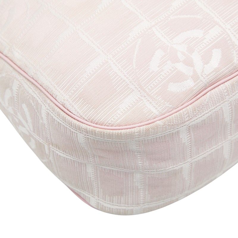 Chanel New Travel Line One Shoulder Bag Pink Nylon Leather — view 5
