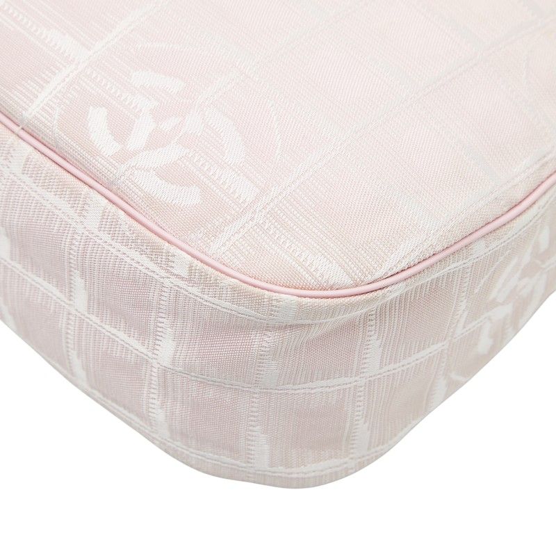 Chanel New Travel Line One Shoulder Bag Pink Nylon Leather — view 4