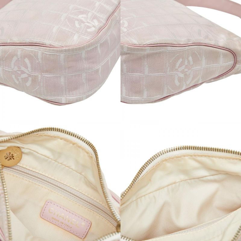 Chanel New Travel Line One Shoulder Bag Pink Nylon Leather — view 9